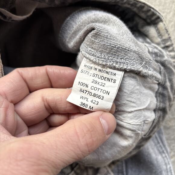 Deadstock 90s Dockers Jeans Black 29x32 Pleated Denim Levi’s Baggy Acid Vintage - Picture 12 of 16